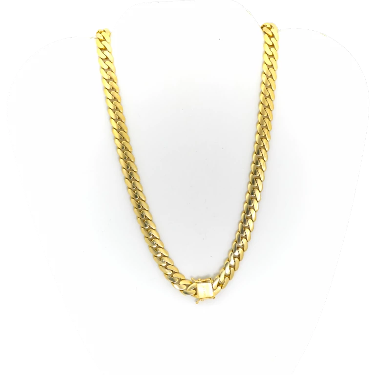 Cuban Link Chain 10k Gold | 8mm Hollow Necklace