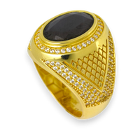 Thumbnail for Gold Ring for men with a Black Onix Stone