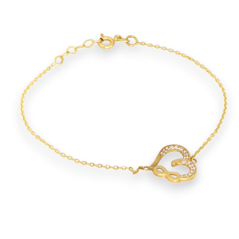 14k Gold Bracelet for Women & Girls – Adjustable, Elegant & Sparkling