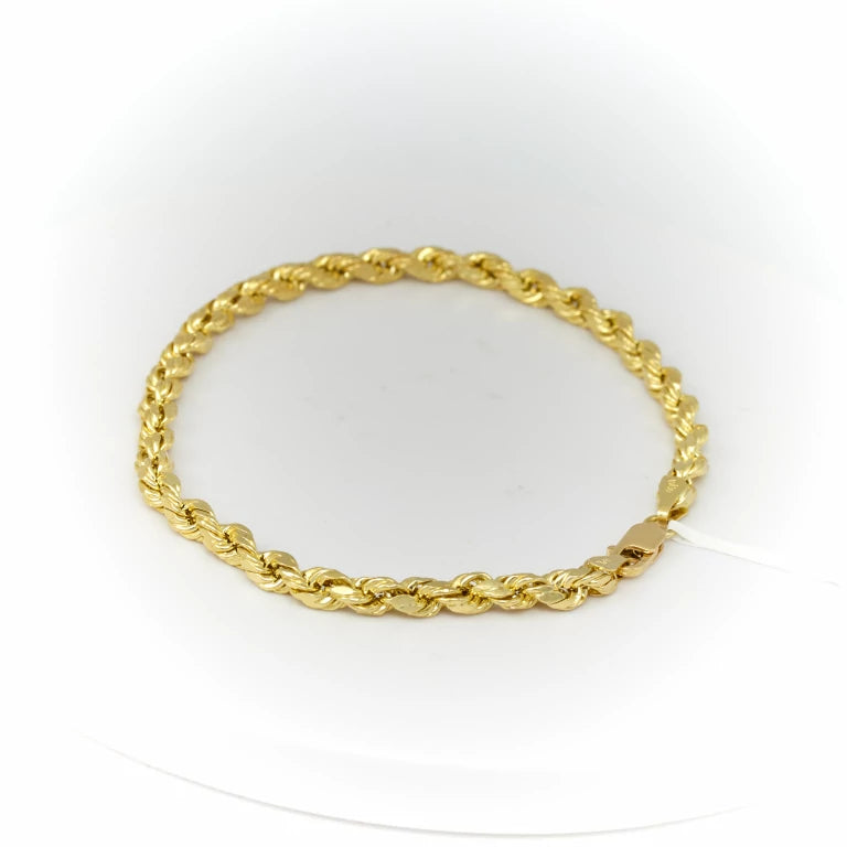 10K Yellow Gold Rope Bracelet