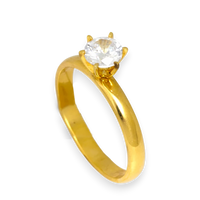 Thumbnail for Solitaire Gold Ring - Simple 18k Gold