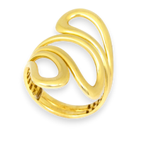 Thumbnail for 10k Gold Wave Ring | Big Ring