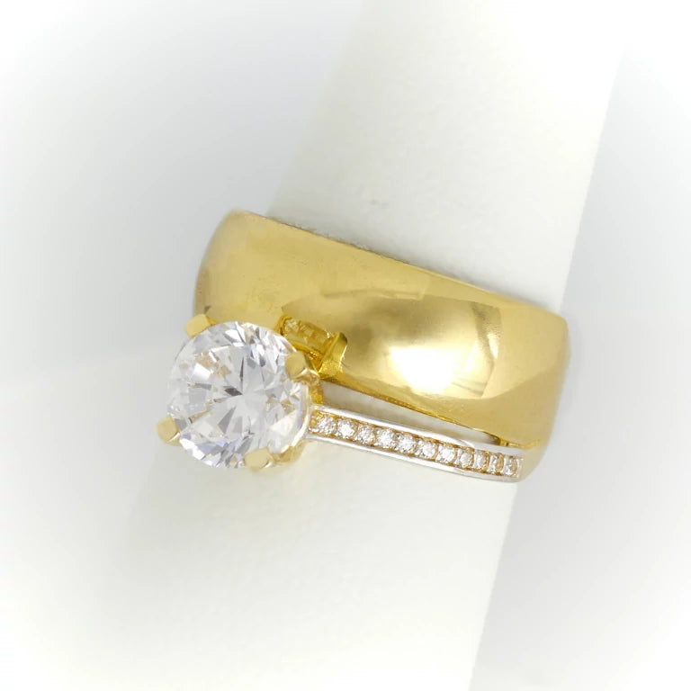 Gold Engagement ring Set, 1 Piece