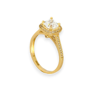 Thumbnail for 10k Gold Engagement Ring | Round ZC Stone for Women