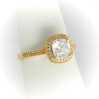 Thumbnail for 10k Gold Engagement Ring | Round ZC Stone for Women